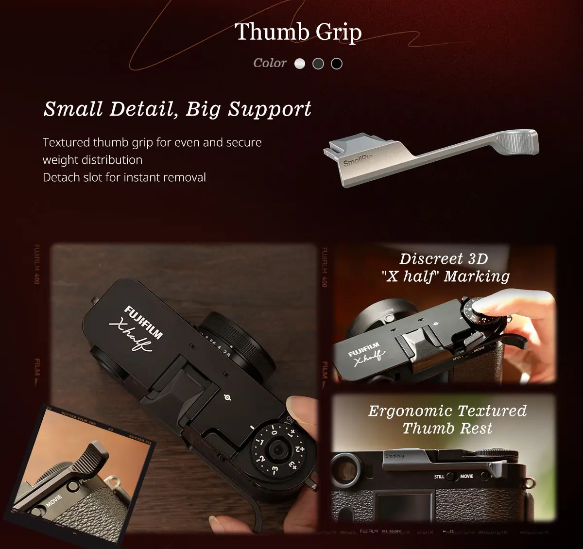 Бленда SmallRig 5393 для Fujifilm X half (Серебро)