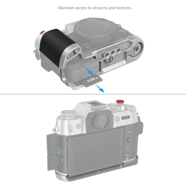 L площадка SmallRig Silicone 4713 для FUJIFILM X-T50 (серебро)