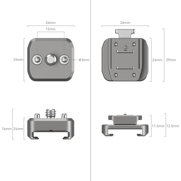 Быстросъёмное крепление SmallRig 4500 HawkLock H18 с холодным башмаком