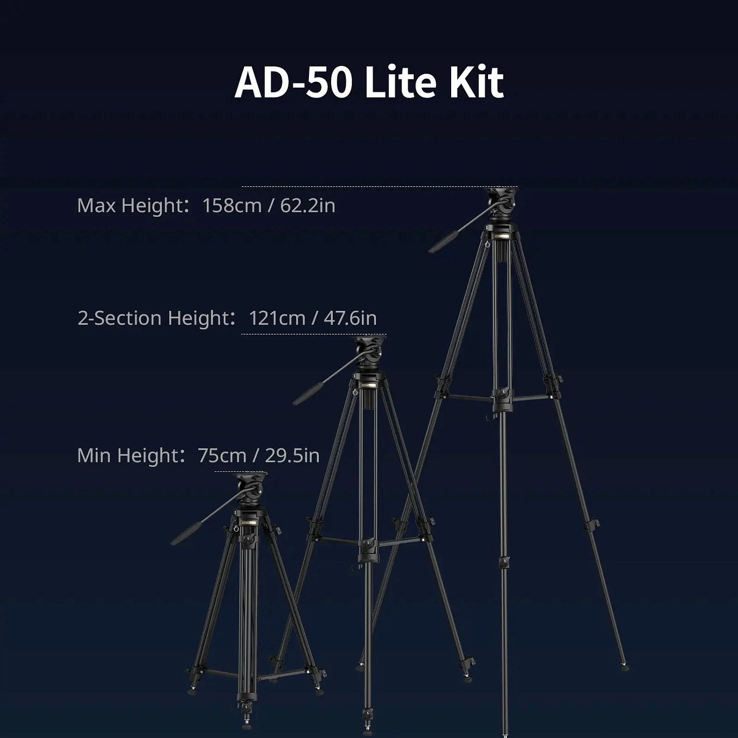Штатив SmallRig 4684 Kit AD-50 Lite для видео, видеоштатив