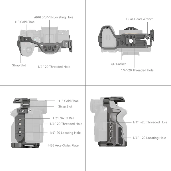 Клетка SmallRig 4481 для Sony Alpha 7R V / Alpha 7 IV / Alpha 7S III / Alpha 1 / Alpha 7R IV