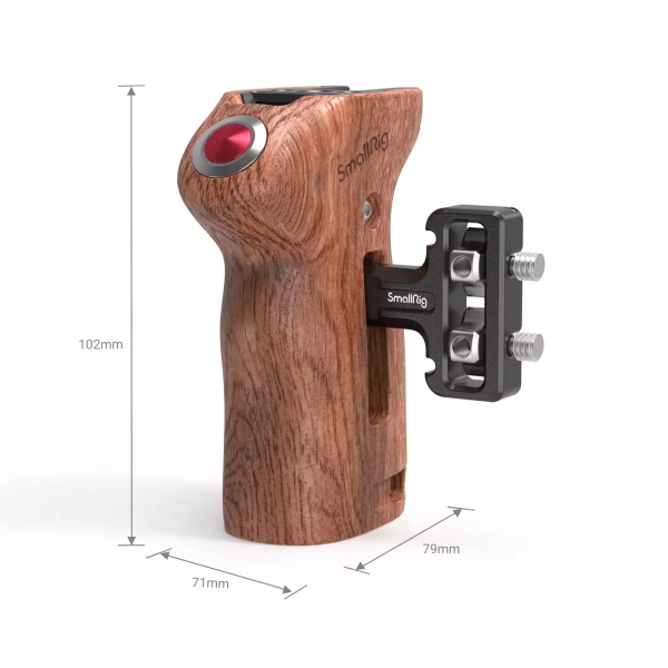 Деревянная боковая ручка SmallRig 3323 с кнопкой записи видео 1/4"