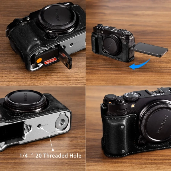 Кожаный чехол SmallRig 4879 Half Case Kit для Fujifilm X-M5 (Черный)