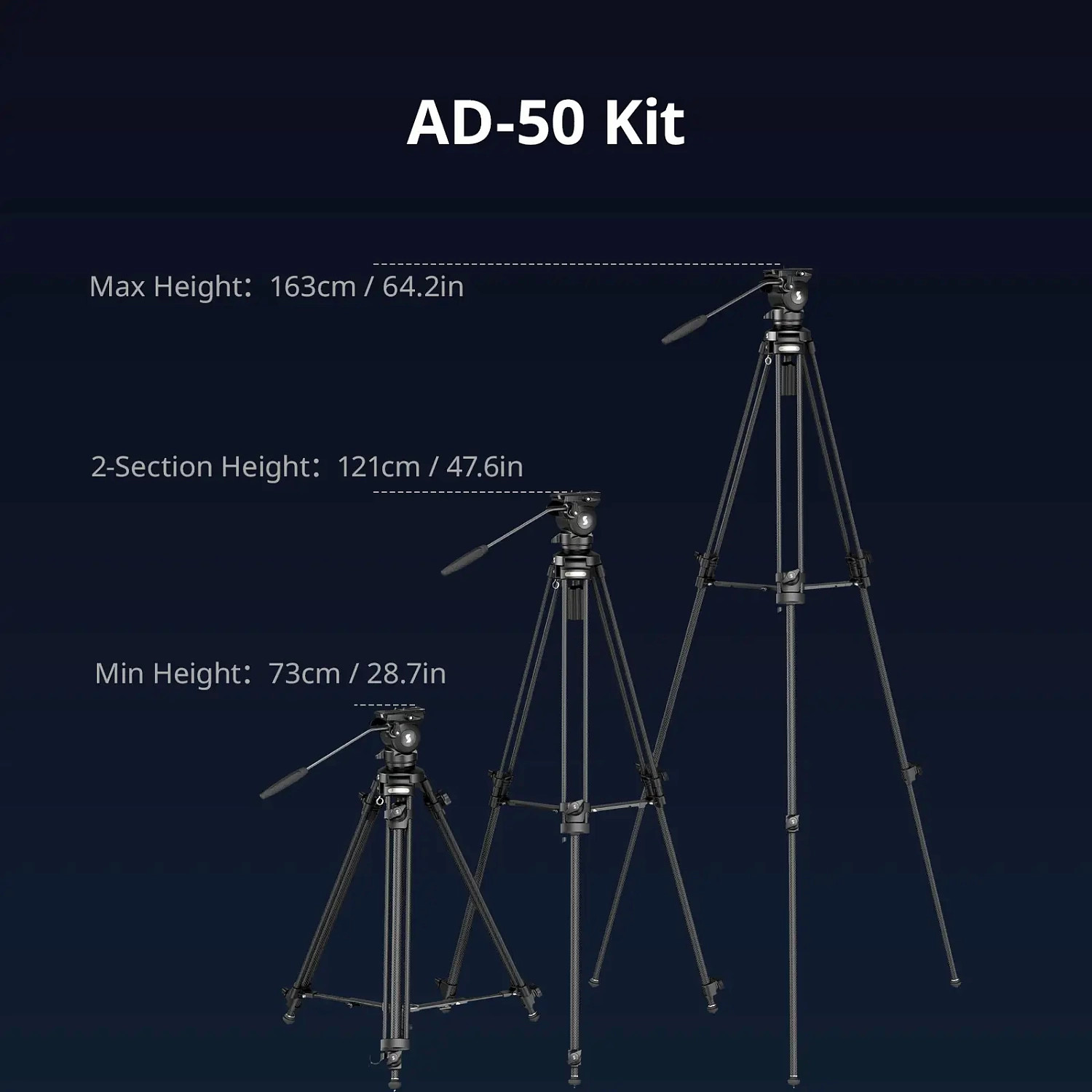 Штатив SmallRig 4684 Kit AD-50 Lite для видео, видеоштатив