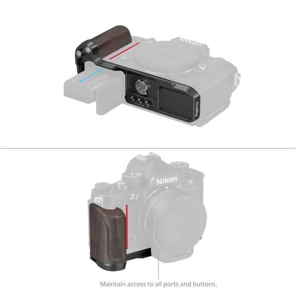 L площадка SmallRig 4801 с деревянной рукояткой для Nikon Z f L площадка SmallRig 4801 с деревянной рукояткой для Nikon Z f
