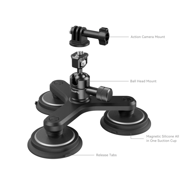 Тройная магнитная присоска SmallRig 4468 Kit для экшн камер