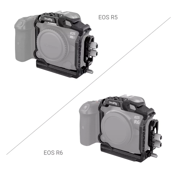Клетка половинка SmallRig Black Mamba с держатлем кабеля для Canon EOS R5, R6, R5 C 3656