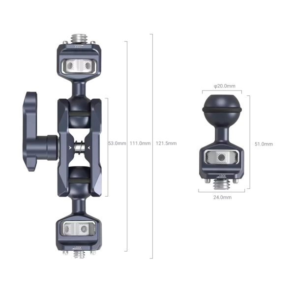 Крепление держатель SmallRig 3874 Magic Arm (1/4” и ARRI)