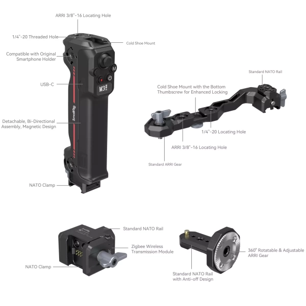 Беспроводная ручка SmallRig 3919 для DJI RS Series