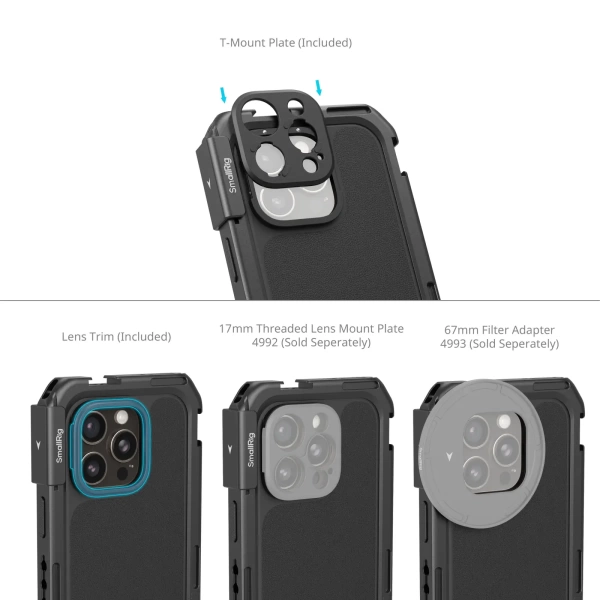 Клетка SmallRig 5007 Mobile Dual Handheld Kit для iPhone 16 Pro