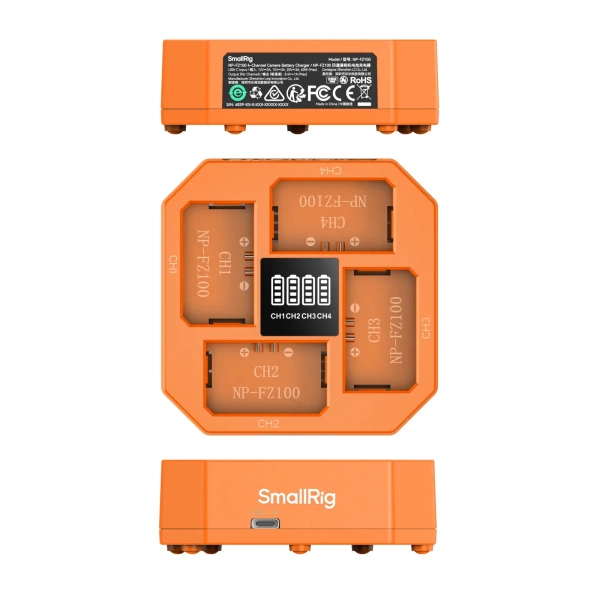 Зарядное устройство SmallRig 4839 NP-FZ100 на 4 аккумулятора Зарядное устройство SmallRig 4839 NP-FZ100 на 4 аккумулятора