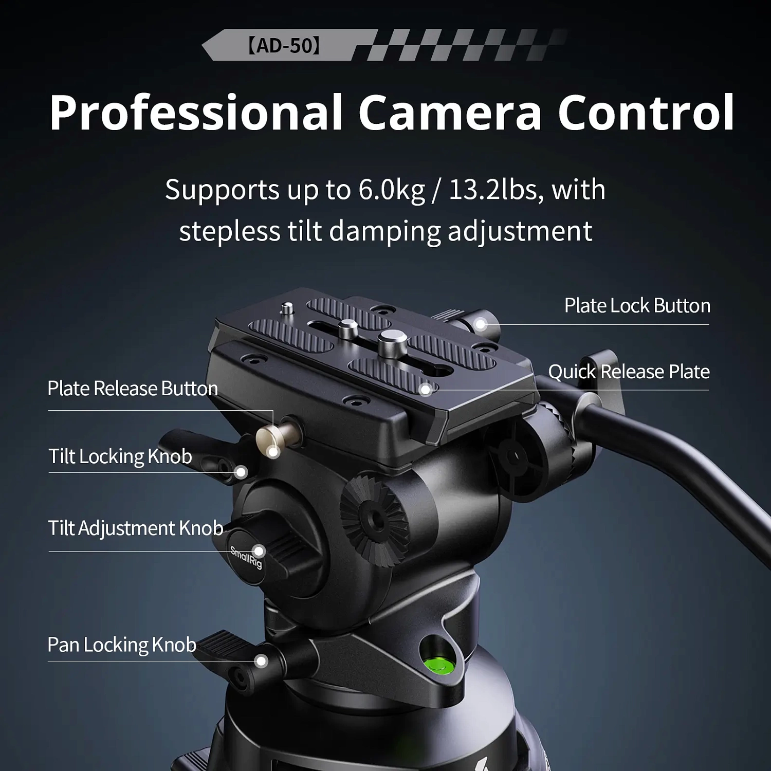 Штатив SmallRig 4684 Kit AD-50 Lite для видео, видеоштатив