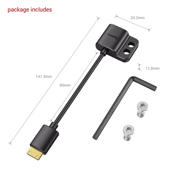 Кабель адаптер SmallRig 3020 mini HDMI-HDMI (C на A)