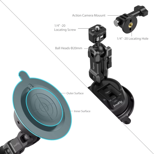 Присоска SmallRig 4275 SC-1K для экшн камер, телефона
