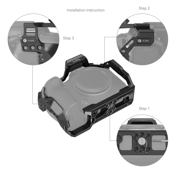 Отверстия и крепления клетки для Canon EOS R6 Mark II